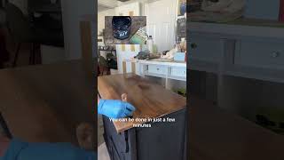 Easy hack to stain raw wood in seconds. With DIY Paint 100% natural Dark Patina #diy #easymakeover