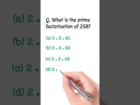 Prime Factorization Of 258 #shorts