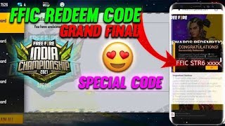 FFIC GRAND FINALS REDEEM CODE | FREE FIRE REDEEM CODE | FFIC 2021 Redeem Code