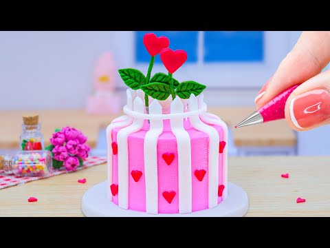 How To Make Miniature Love Cake From Roses, Rainbow Cake And The Best Fruit Jelly By Mini Tasty