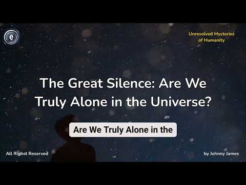 The great silence: are we truly alone in the universe?