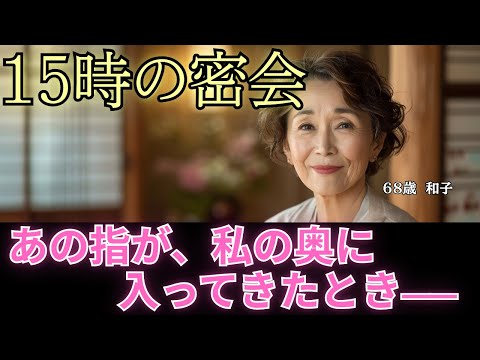 【シニア恋愛】「15時の密会」〜あの指が、私の奥に入ってきたとき——68歳和子の、週に一度の秘密〜