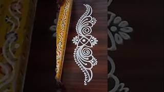 simple rangoli #borderrangoli #sideborders #muggulu #art #aashritareddymuggulu #easyborderrangoli