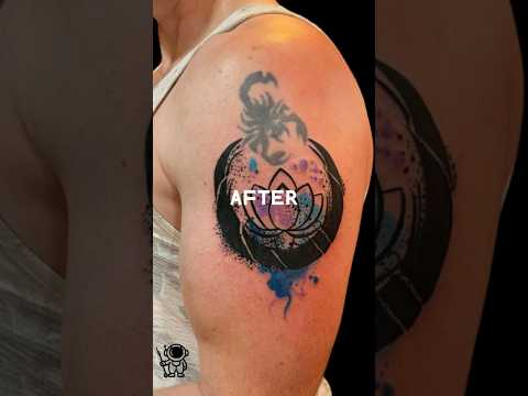 "Revamping an Old Tattoo with Stunning Watercolor Extensions!"