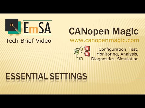 CANopen Magic: Essential Settings