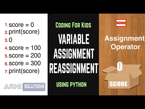 2.Variables in Programming - Assignment & Reassignment. Coding For Kids. Learn to Code Using Python.