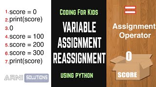 2.Variables in Programming - Assignment & Reassignment. Coding For Kids. Learn to Code Using Python.