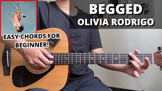 Begged - Olivia Rodrigo (Guitar Tutorial) No Capo! Easy Chords For Beginner!