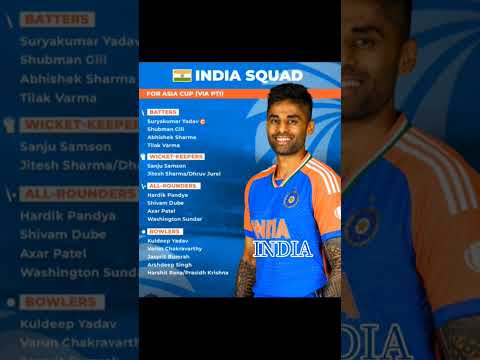 Asia Cup main India squad has announced #shorts #ipl #cricket #icc