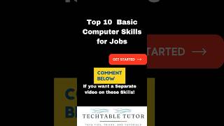 10 Basic Computer Skills for Jobs You Must Know| Computer Skills  #computerjobs