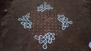 15 x 1 dots kambi kolam series episode 1 | creative new big sikku kolam | SathyaSelva Arts