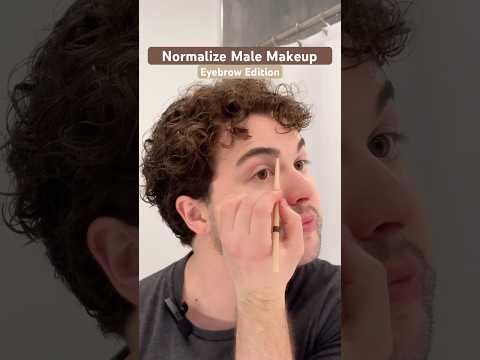 Male Eyebrows Enhanced in 30 Seconds #esthetician #malemakeup #eyebrowtutorial