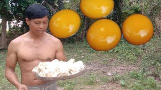 Fried Mushrooms with Eggs Recipe - Tasty Powder  Mushrooms Fried Eggs - Cooking Delic