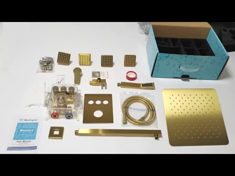 Unboxing Bostingner 3 Function Shower System Push Button Gold
