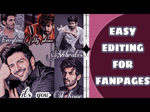 Easy editing for fanpages #kartikaaryan #trending #editing
