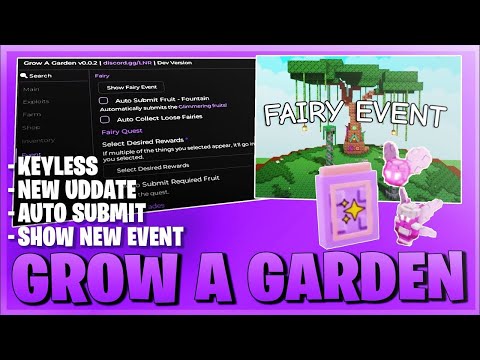 Grow A Garden Script ＊NO KEY* - Fairy Update, Auto Submit, Auto Fairy Update, Dupe & More! 🧚😇