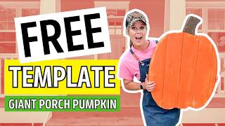 DIY Porch Pumpkin Decor | Scrap Wood Project With Free Template