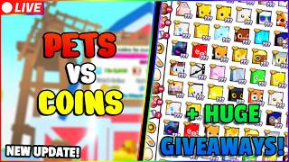 LIVE 🔴 PET SIMULATOR 99 🪙 PETS VS COINS UPDATE  + HUGE GIVEAWAYS!