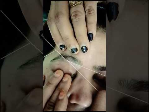 Eyebrows threading #eyebrows #tutorial #shorts