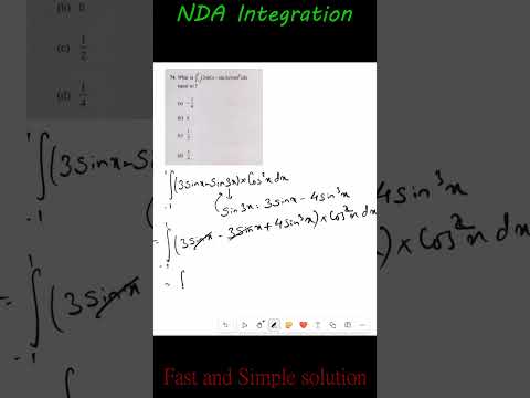 Simple Integration | NDA 2 2024 question #maths #math #education#ndaexam #ndapreparation
