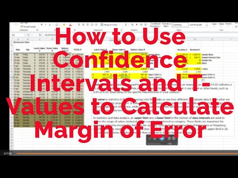 Confidence Intervals and T-Values to Measure Margin of Error