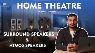 Surround & Atmos speakers | In wall vs On wall | Best setup for Home Theatre | Telugu