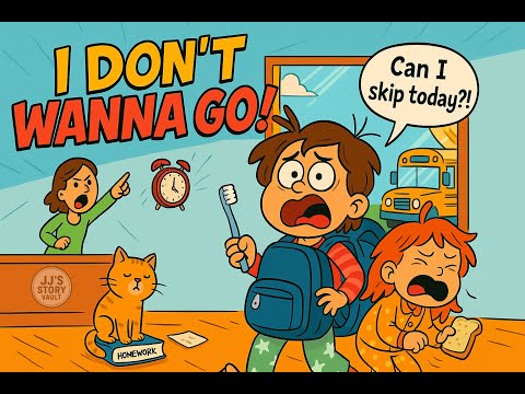 I Don't Wanna Go! | Funny Kid Song | Funny Back-to-School Cartoon Song