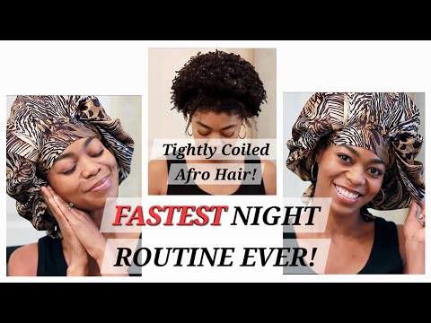 Fastest Night Routine Ever! Preserving My Wash & Go - 4C Natural Hair -NaturalMe4C