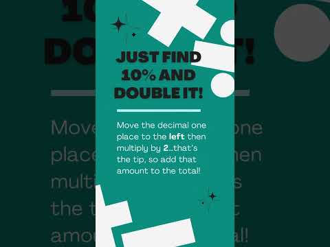 Real world math used everyday!  How to tip?  #realworldmath #calculate #tip #restaurant #percents