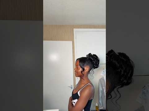 The process 🥰 #promhair #prom2025 #hairstyles #bunlook #updohairstyle #girlshairstyle #curlybun