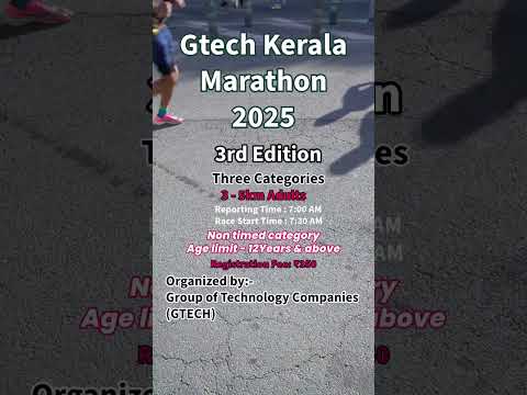 Finished Marathon in India | Gtech Kerala Marathon 2025 #sports #marathon #india