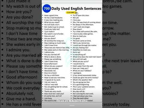 #Daily use sentences