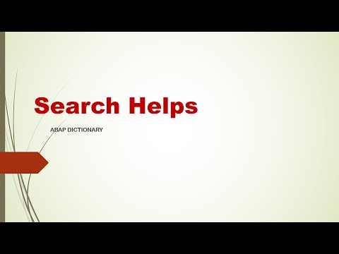 Ep-5: Search Help - 1 - SAP ABAP TUTORIAL FOR BEGINNERS/DATA DICTIONARY - #Ep-5