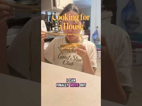 Day 26: Saving cabbage so make it sour | COOKING FOR A HOUSE #cookingathome #homecafe