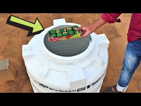 पानी की बड़ी टंकी में चलाए 10 सुतली पटाखे | AMIT XYZ |