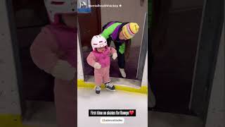 Bowyn is starting her learn to skate journey on Balance Blades hockey skates