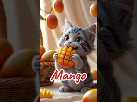 Let's learn fruits #catvideos #cat #easylearning #cartoon #forkids #forkidslearning #forkidsvideo
