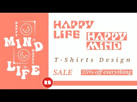 Happy Life Happy Mind | T-Shirt Design | FOR MEN'S👕& WOMEN'S👚