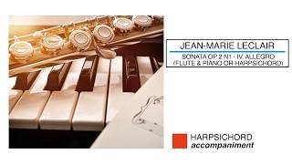 🎼 LECLAIR - SONATA (Op2 N1) IV. Allegro (Harpsichord Accompaniment) -  (Sheet Music Scrolling)