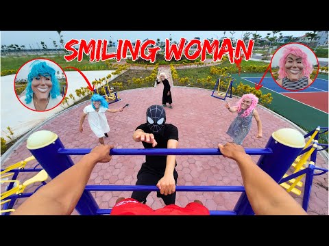 Smiling Woman Chases Team Spider Man Part 13 | Horror Parkour POV