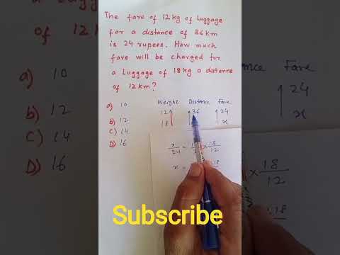“Maths Problem Solved | Luggage Fare Trick” #DirectProportion #MathsShorts #FinancialArithmetic