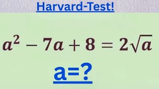 Can you solve for a in this algebra equation| Math Olympiad Mathematics 