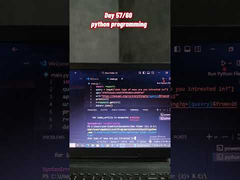 API se news app banaya 😎#Day57 #Python #CoderLife #shorts