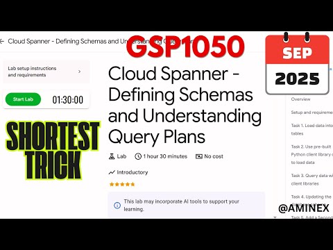 [NEW 2025] Cloud Spanner – Defining Schemas & Query Plans | #GSP1050 | #qwiklabs | #arcade ⚡