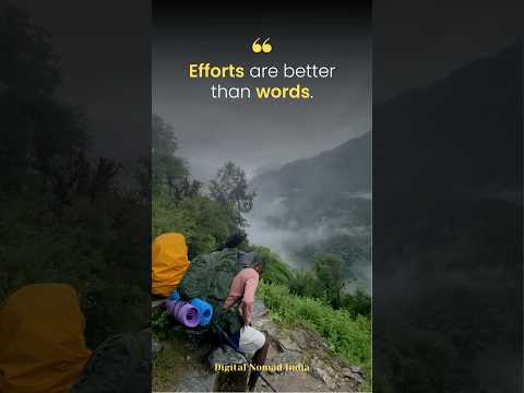 Efforts are better than words.￼ #motivation #travel