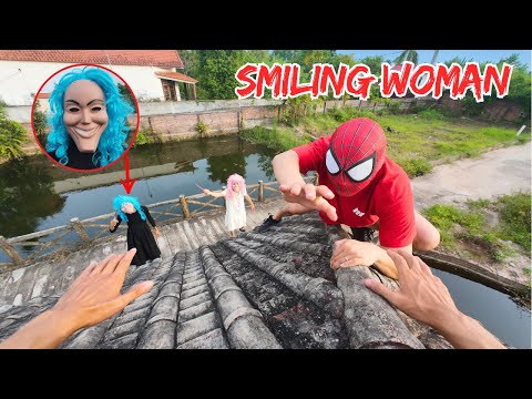 Smiling Woman Chases Team Spider Man Part 19 - Horror Parkour POV