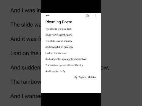 Rhyming Poem