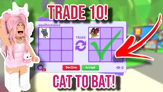 Trading From A CAT To A BAT Dragon In Just 10 TRADES In Adopt Me!