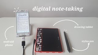 how to make digital handwritten notes using a phone & drawing tablet (ft. XPPen Deco Fun XS)