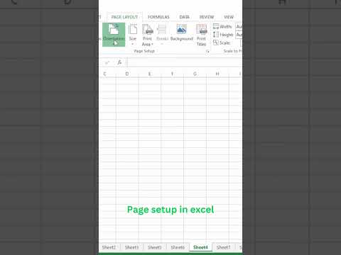 Page Setup in MS excel Techniques #pagesetup #Excel